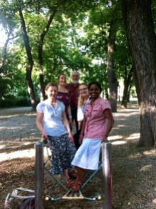 Auf unserem letzten Ausflug mit Pater Josef nach Szeged, bekamen wir eine kleine Stadtführung von zwei sehr lieben Salvatorianerinnen. Ida macht das Foto, deswegen ist sie leider nicht zu sehen (Szeged)